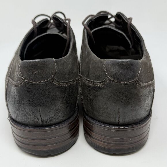 Clarks Denton Dane Derby Shoes Mens 10 M Brown Nubuck Leather Wingtip Oxford - Picture 11 of 15